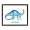 Stupell Industries Brontosaurus Dinosaur Learning Floater Framed Canvas Wall Art Design by Brett Blumenthal
